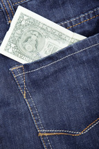 dollar in a pocket 