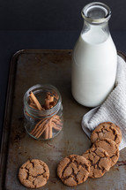 milk and gingersnap cookies 