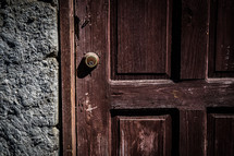 lock on a wooden door 