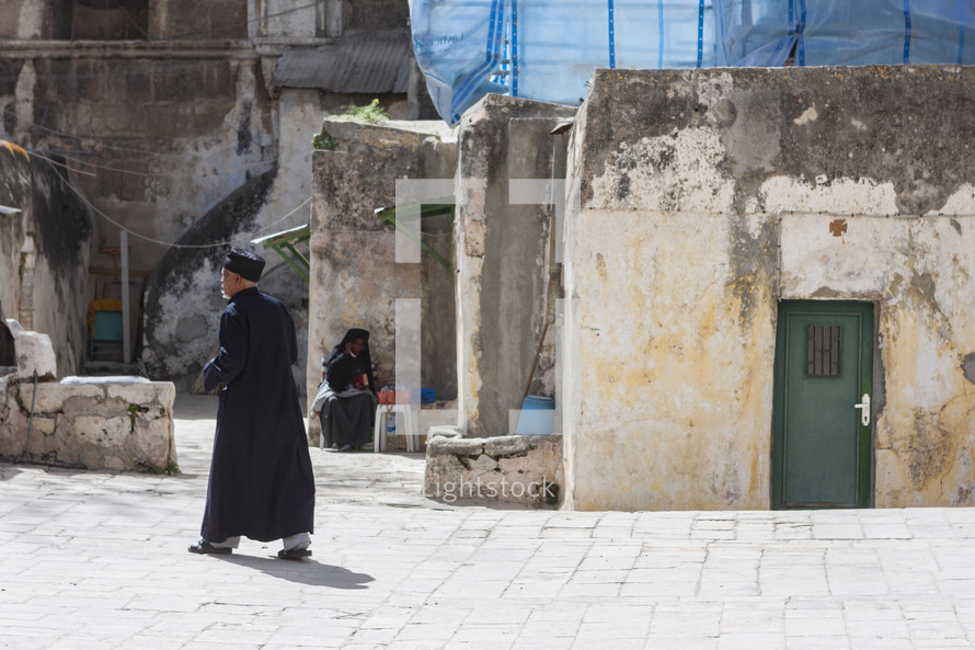 coptic priest in Jerusalem 