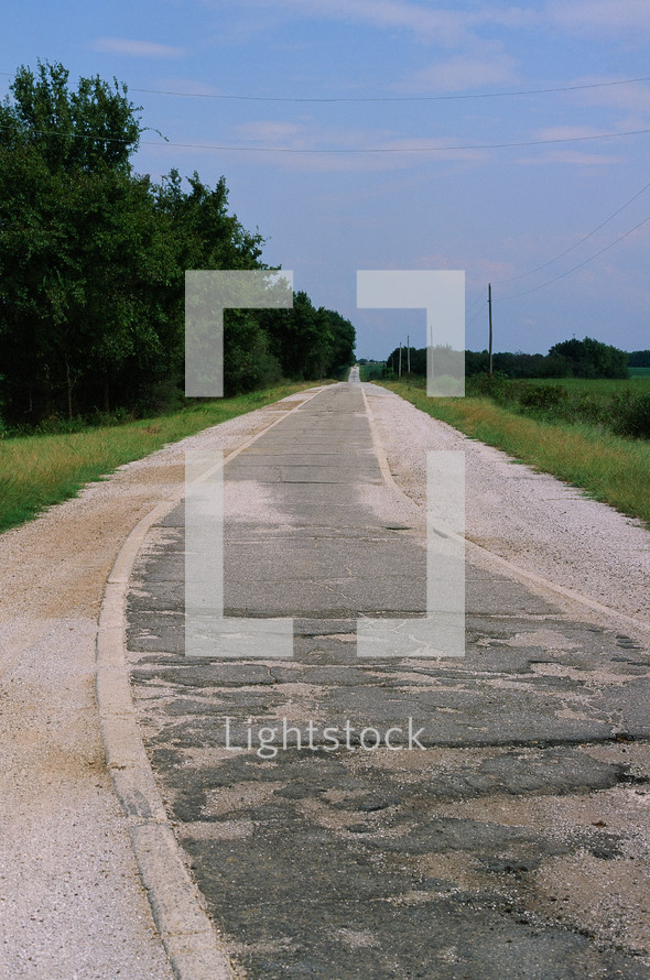 rural road in southwestern USA 