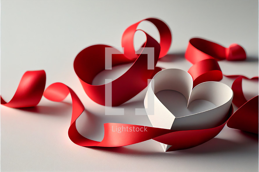 Ribbon hearts