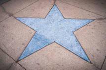 star on sidewalk 