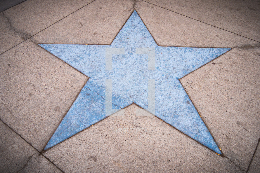 star on sidewalk 
