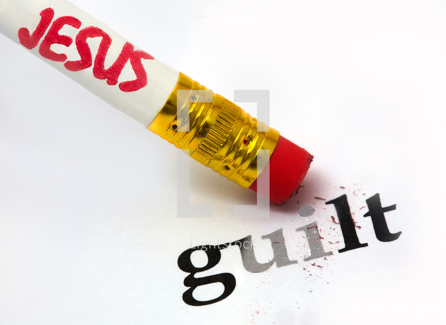 Jesus erasing guilt