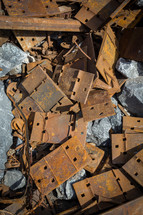 rusty scrap metal 