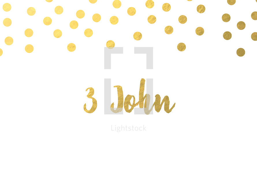 gold dot border, 3 John 