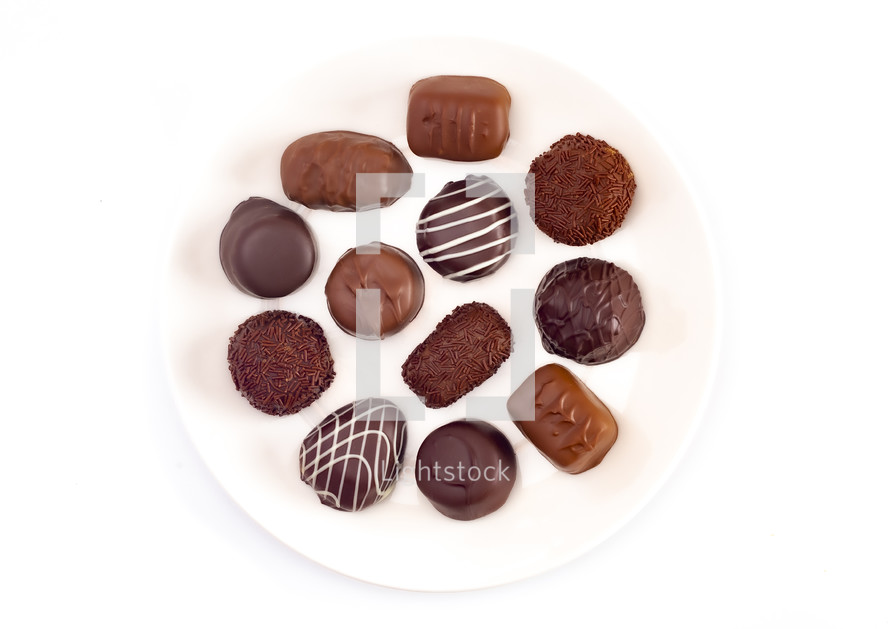 chocolate candy on a plate 