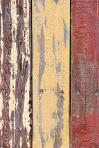 peeling paint on wood boards 