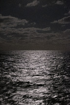 moonlight on ocean water 