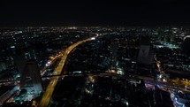 Timelapse of night life in Bangkok city