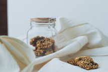 granola bars in a jar 