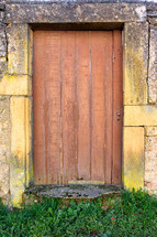 door in a stone wall 