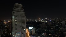 Timelapse of night city of Bangkok, Thailand