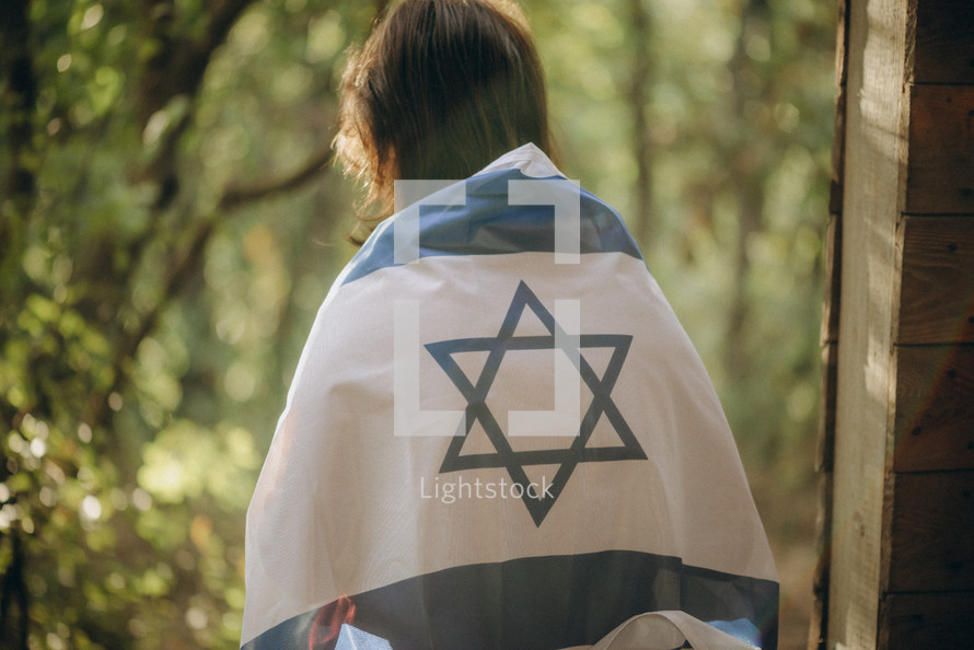 Prideful Girl with the Israeli Flag