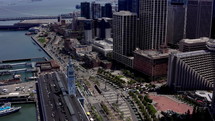 San Francisco skyline. Financial District. Aerial view. California, United States.