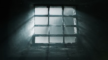 View trough prison window.