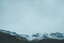 rugged mountains with snow 