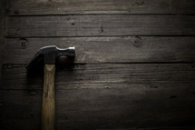 hammer on wood 