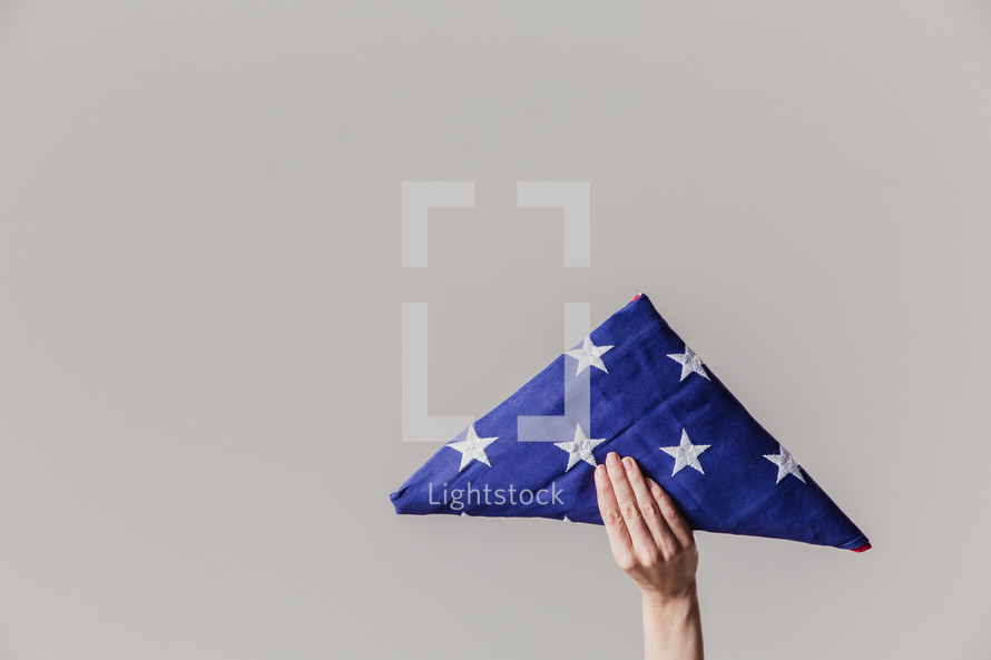 folded American flag 