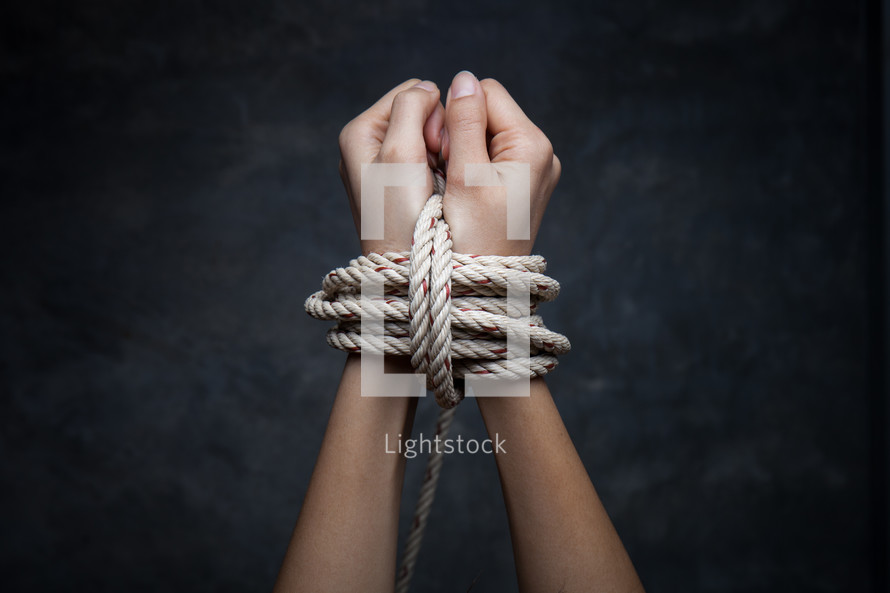 rope around wrists 
