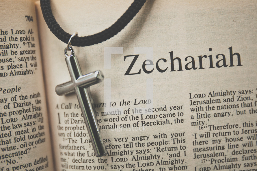 Zechariah and a cross necklace 