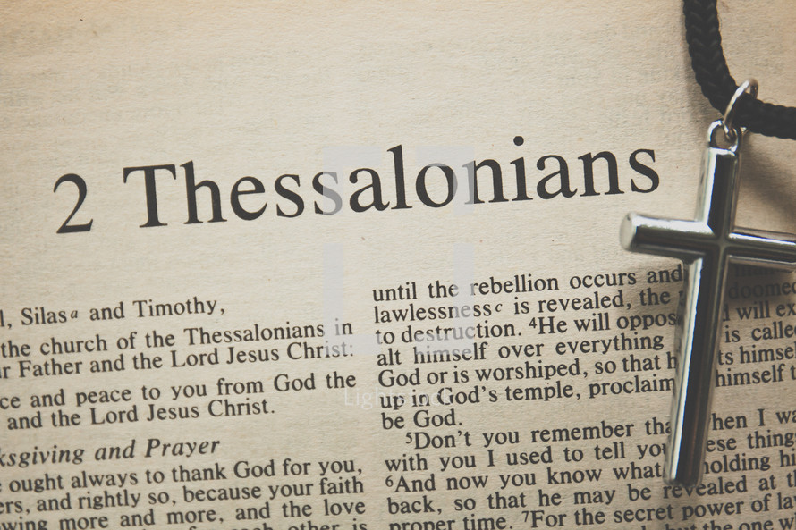 2 Thessalonians and a cross necklace 