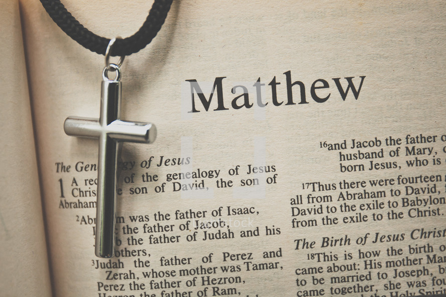 Matthew and a cross necklace 