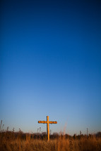 cross in a field