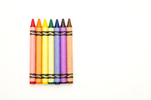 row of crayons 