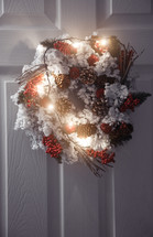 Christmas wreath on a door 
