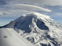 snow capped moutnain peak 