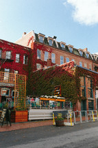 outdoor seating at a restaurant in Boston 