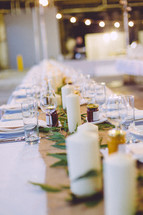 table settings at a wedding reception 