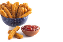 chicken fingers and ketchup 