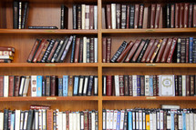 Bookshelves of Hebrew Torah at the Wailing Wall