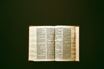 Open Bible on a table