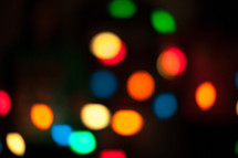 bokeh glowing colorful Christmas lights 