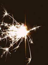sparks from a sparkler 