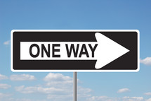 one way sign 