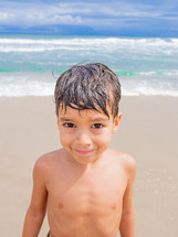 child on a beach 