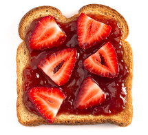 strawberry jam and toast 