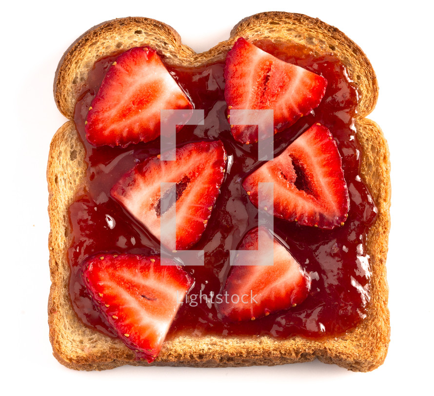 strawberry jam and toast 