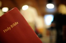 Holy Bible in a church 