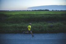 A man running. 