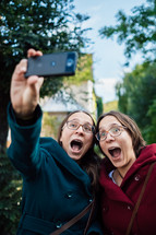 sisters taking a selfie 