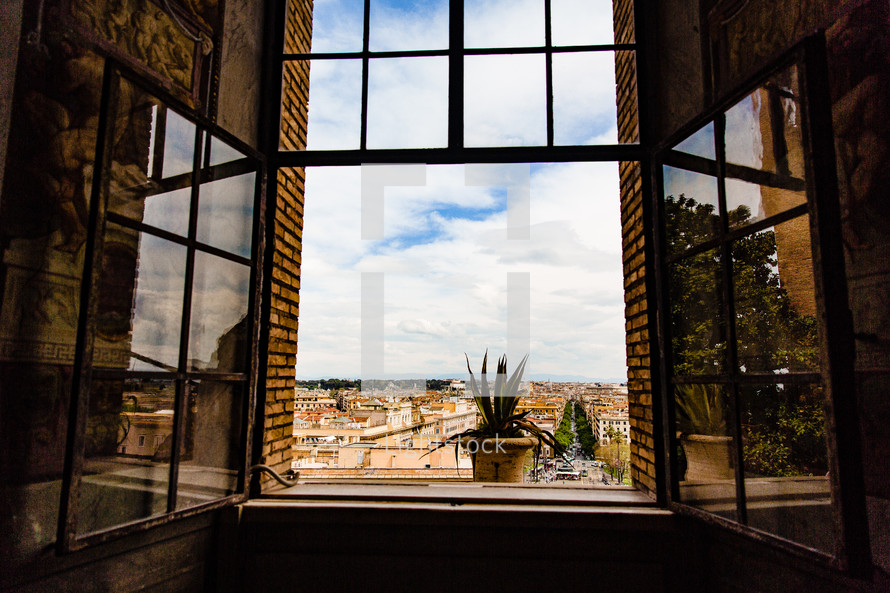 view of Italy from a window 