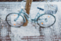 snow on a bike 