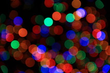 colorful bokeh Christmas lights