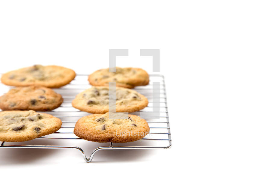 cookies on a baking rack 